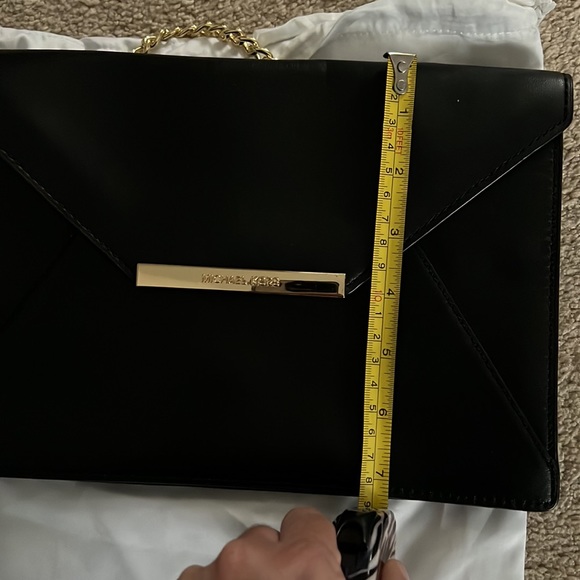 Black Michael Kors clutch with gold chain - Picture 8 of 8